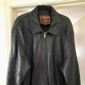 Andrew Marc Leather Bomber Jacket